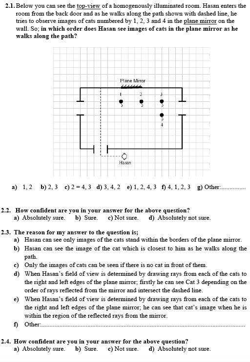 PhysPort Assessments Fourtier Geometrical Optics Test